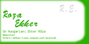 roza ekker business card