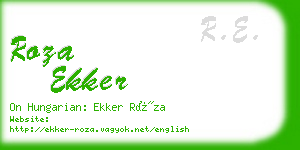 roza ekker business card